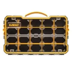 DeWALT DWST14830 Pro Organizer, 17-5/8 in L, 11 in W, 2-7/8 in H, 20 -Compartment, Polycarbonate, Black/Yellow