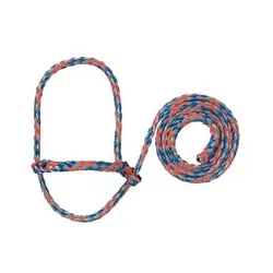 WEAVER LEATHER 35-7840-S19 Sheep Halter, Poly, Blue/Gray/Orange