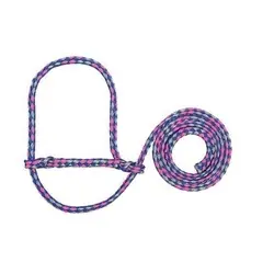 WEAVER LEATHER 35-7840-S16 Sheep Halter, Poly, Coral/Gray/Royal Blue