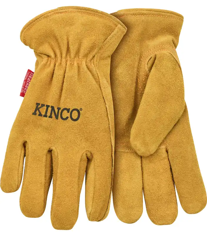 Kinco Kids‘ Lined Premium Suede Cowhide Driver Gloves - Golden - Youth Medium
