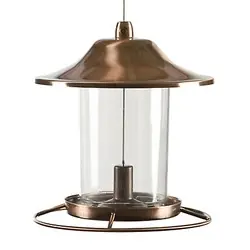 Perky-Pet 312C Panorama Feeder, Perch, 2 lb, Copper, Antique