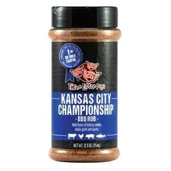 BBQ SPOT Three Little Pigs BBQ Rub, Hickory Smoke Flavor OW85171, 12.5 oz Bottle