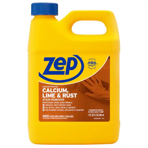 Zep Concentrated Calcium, Lime and Rust Stain Remover – Breaks Down Lime Deposits – 32 oz