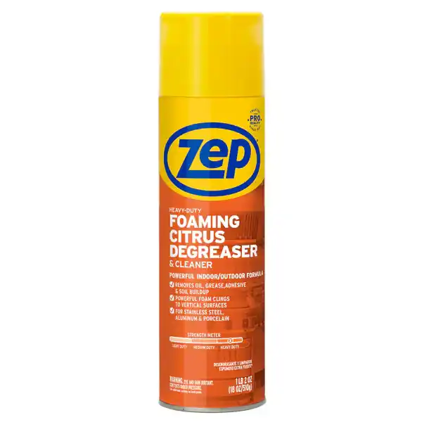 Zep Heavy-Duty Foaming Citrus Degreaser & Cleaner – Foaming Indoor/Outdoor Cleaner – 18 oz.