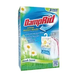 DampRid FG83K Hanging Moisture Absorber, 14 oz Box, Solid, Odorless