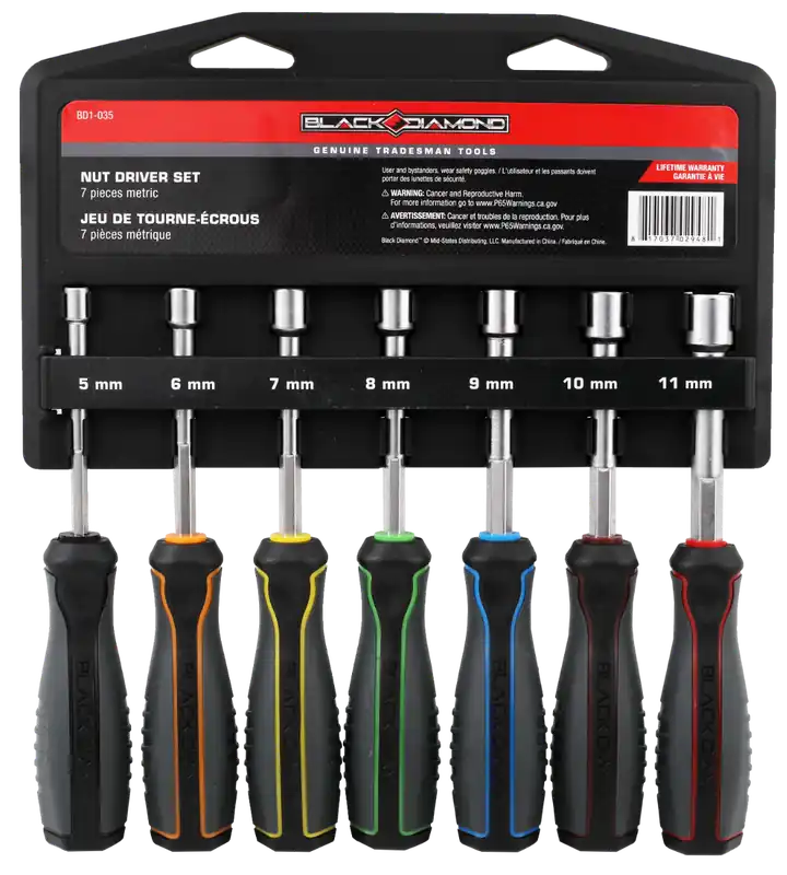 Black Diamond Metric Nut Driver 7 Piece Set