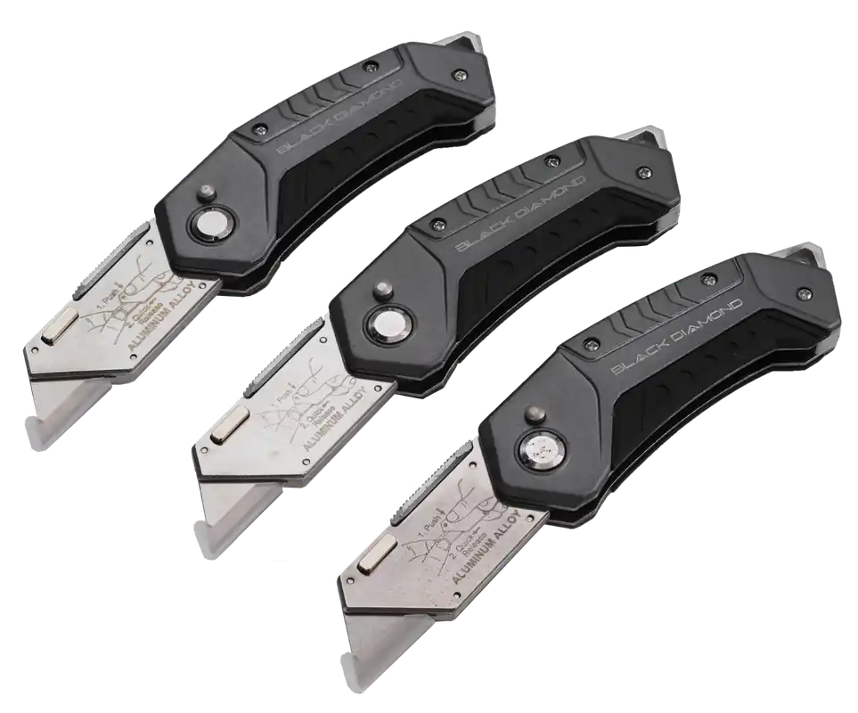 Black Diamond Lockback Utility Knife 18MM - 3 Pack