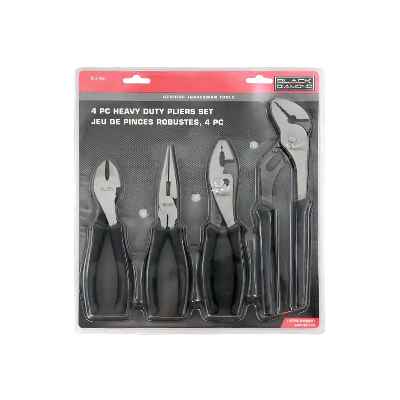 Black Diamond 4 PC. Heavy Duty Plier Set