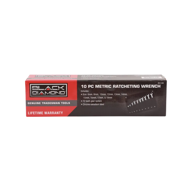 Black Diamond 10 PC. Metric Ratcheting Wrench