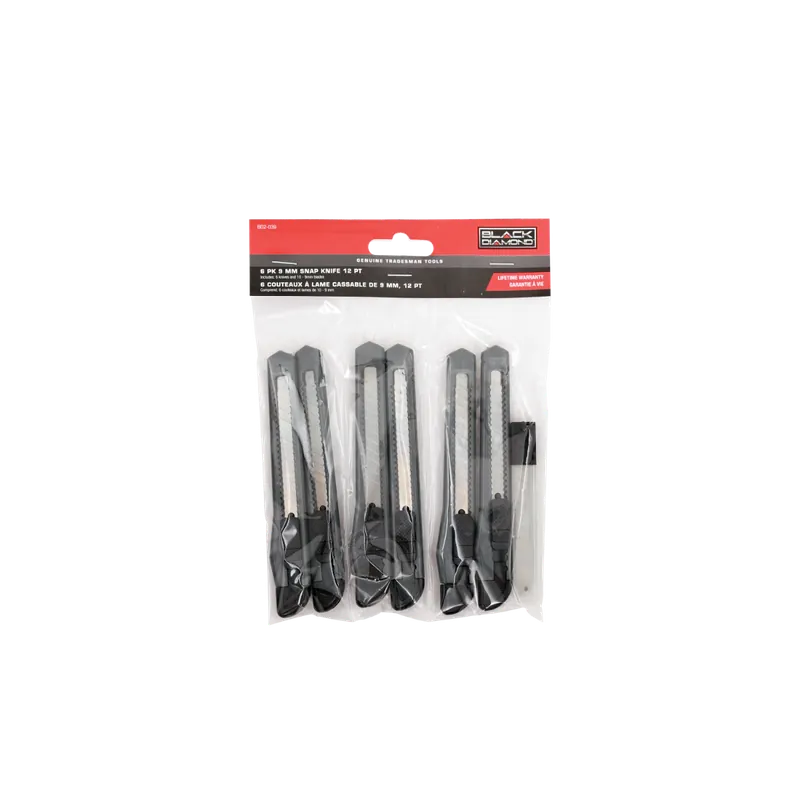 Black Diamond Snap Knife with 10 Blades - 6CT.