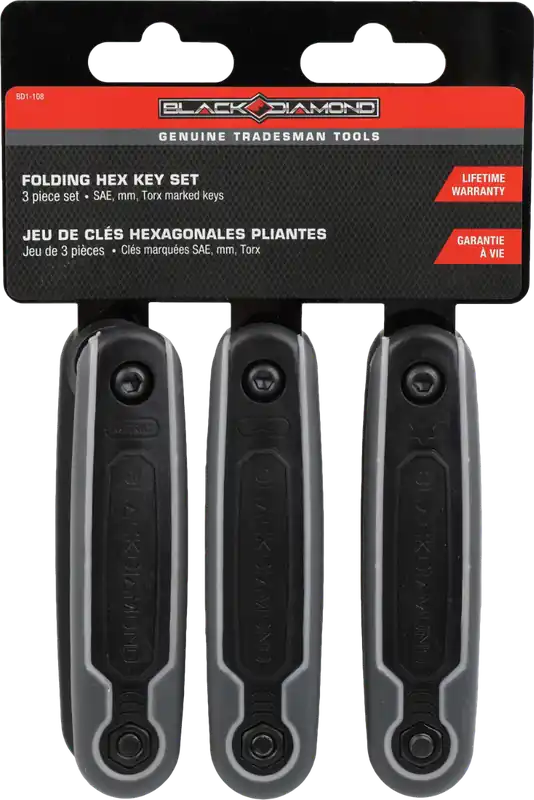 Black Diamond Folder Hex Key Set 3 Pc.
