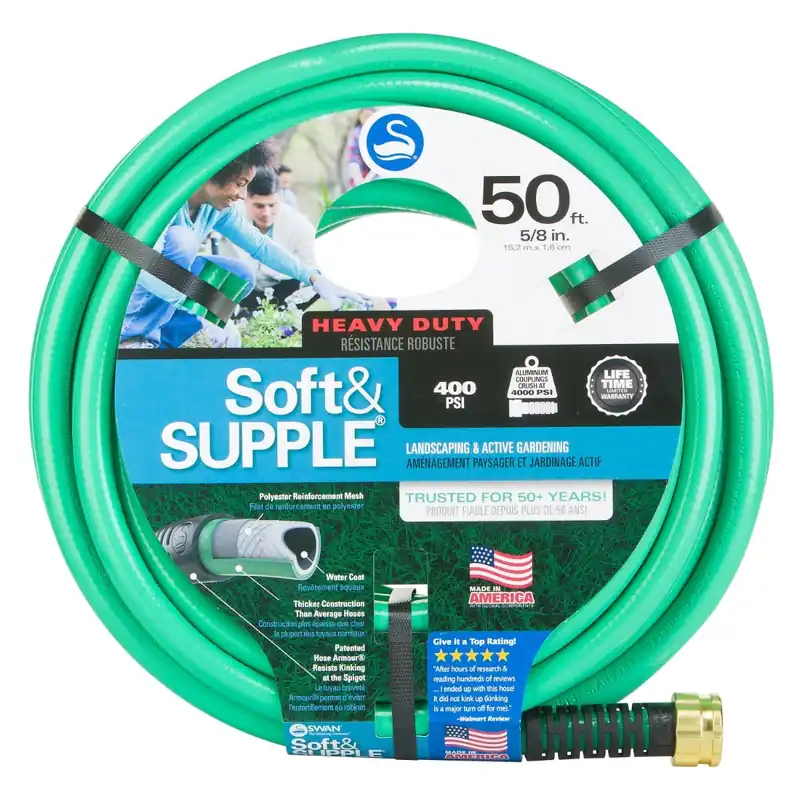 Swan Soft and Supple Heavy Duty Water Hose - 50 ft.