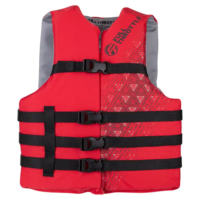 Full Throttle Life Jacket - Adult Universal - Red/Black