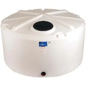 Ace Roto-Mold GV1050-86 Gusseted Vertical Tank, 1050 gal Capacity, Polyethylene, White