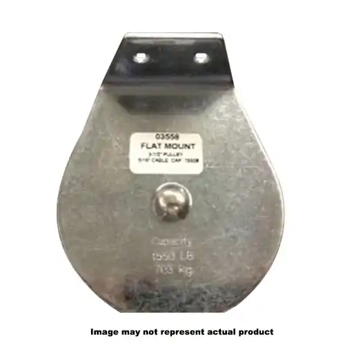 Block Division 01558 Pulley Block, 3/16 in Rope, 525 lb Working Load, 1-1/2 in Dia x 7/16 in W Sheave