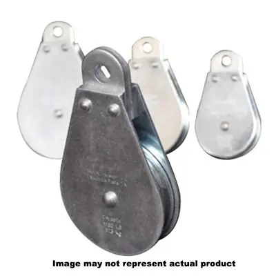 Block Division 01568 Pulley Block, 3/16 in Rope, 525 lb Working Load, 1-1/2 in Dia x 7/16 in W Sheave