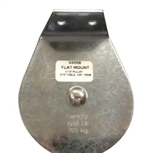 Block Division 03558 Pulley Block, 5/16 in Rope, 1550 lb Working Load, 3-1/2 in Dia x 5/8 in W Sheave