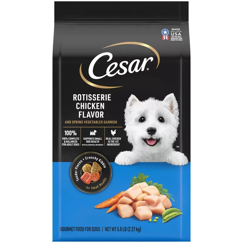 Cesar Rotisserie Chicken Flavor Small Breed Dry Dog Food 5 lb