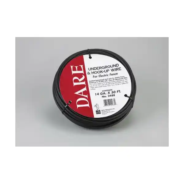 Dare-O-Matic 2212 Underground and Hook-Up Wire, 20,000 V, 14 ga Wire, Steel Conductor, 165 ft L
