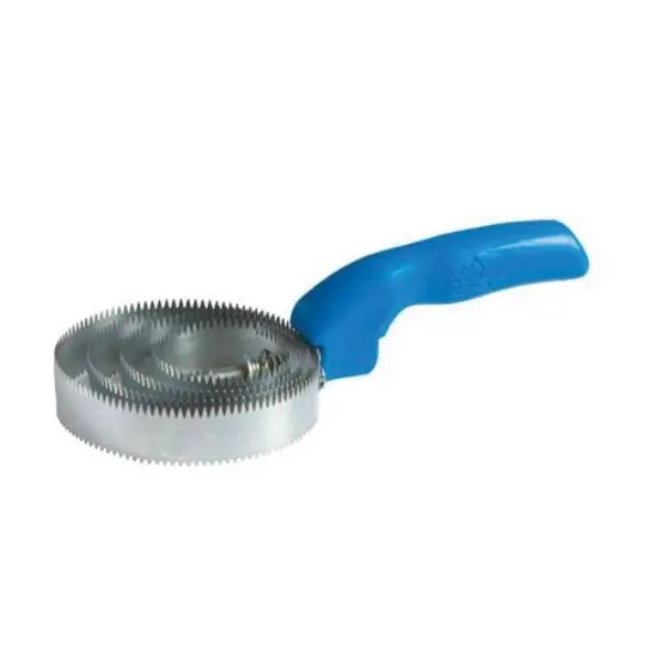 Decker 15-S Curry Comb, Steel, Blue