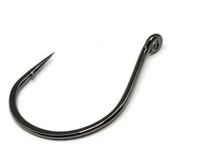 Gamakatsu 230410 Finesse Wide Gap Hook, HCS, Nickel Silver Black