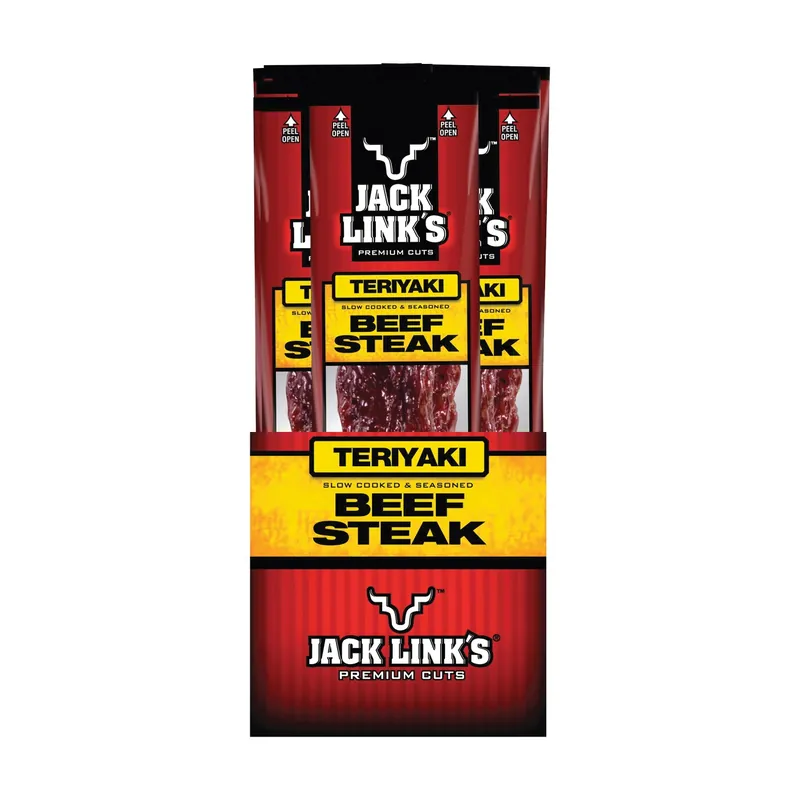 Jack Link‘s 02030 Beef Steak, Teriyaki Flavor, 1 oz Bag