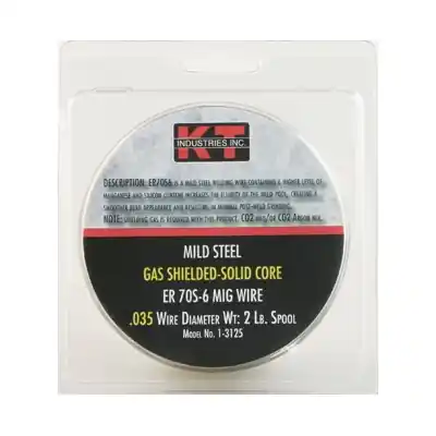 K-T INDUSTRIES 1-3125 MIG Welding Wire, 0.035 in Dia, 70S-6 Mild Steel