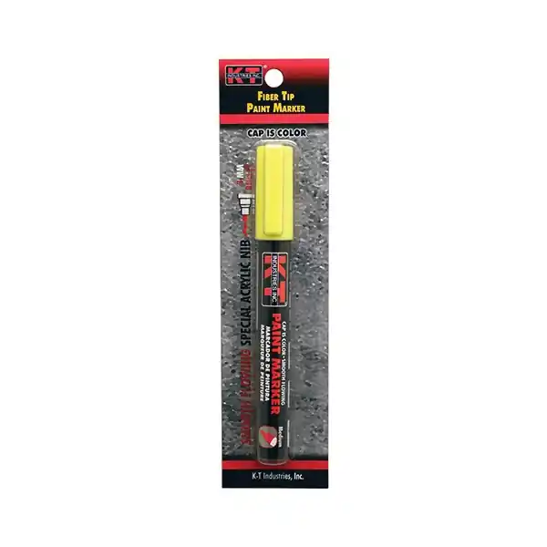 K-T INDUSTRIES 5-0045 Liquid Paint Marker, Yellow, Aluminum Barrel