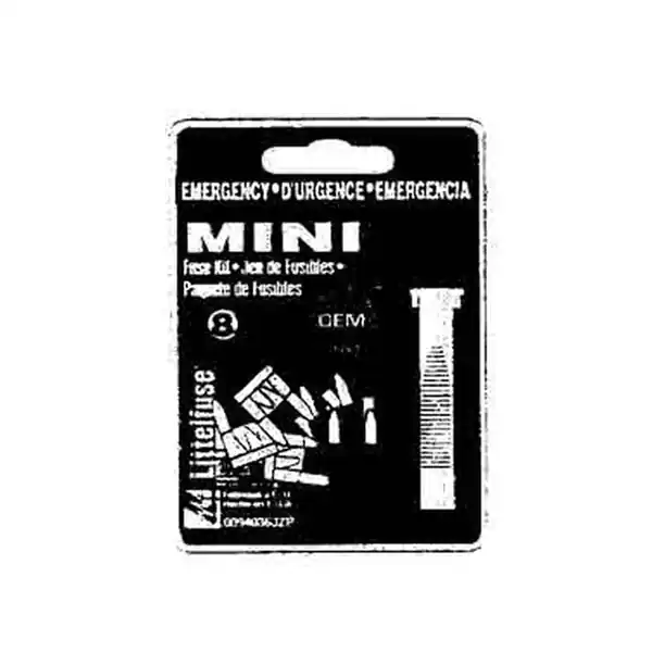 Littelfuse 00940363ZP Mini Emergency Fuse Kit, Fast-Acting Fuse, 32 VAC/VDC, 5 to 30 A