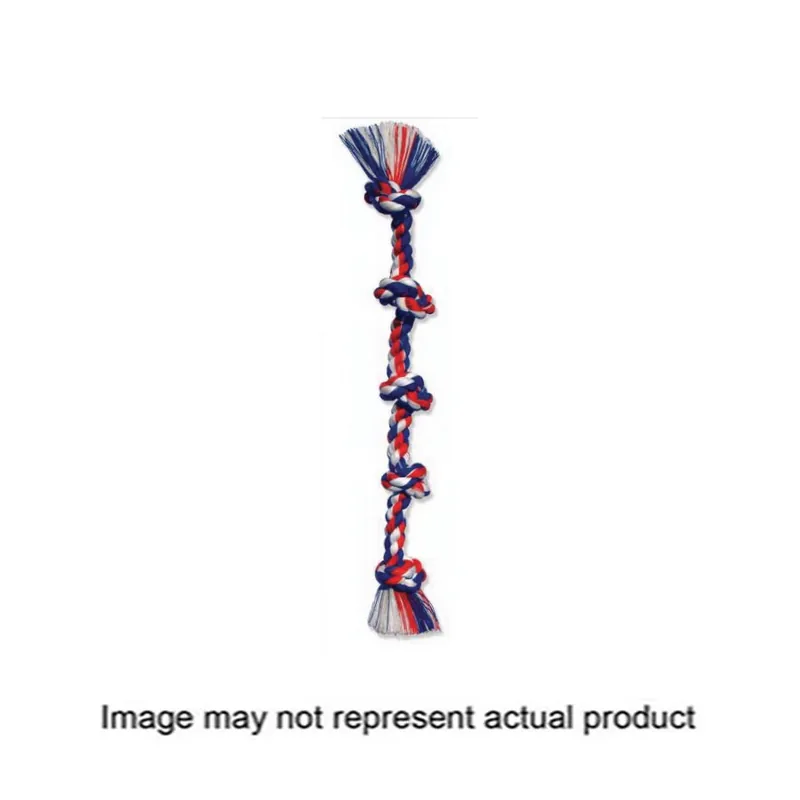 Mammoth Flossy Chews 20040F Dog Toy, XL, 5-Knot Rope Tug, Cotton, Multi-Color