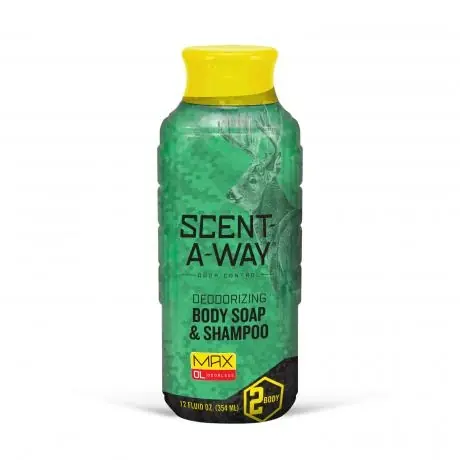 SCENT-A-WAY 07755 Body Soap and Shampoo, Odorless, 12 oz