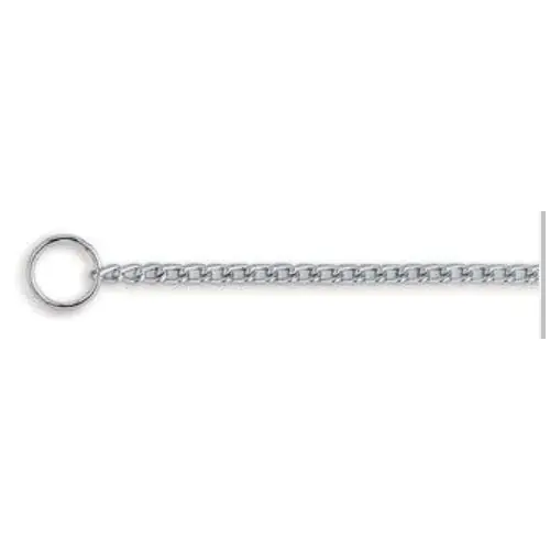 Scott Pet 0621 Choke Chain Collar, 14 in L, Iron/Steel, Chrome