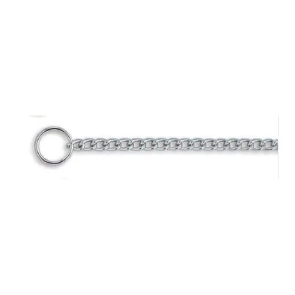 Scott Pet 0632 Choke Chain Collar, 18 in L, Iron/Steel, Chrome