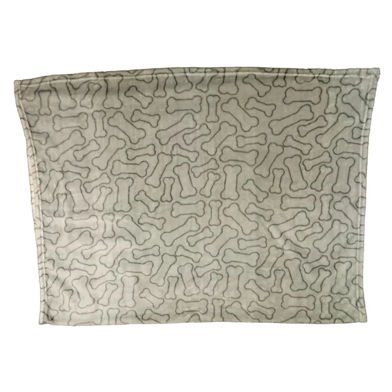 Spot 50058 Snuggler Blanket, 60 in L, 40 in W, Bones Print/Pattern, Gray