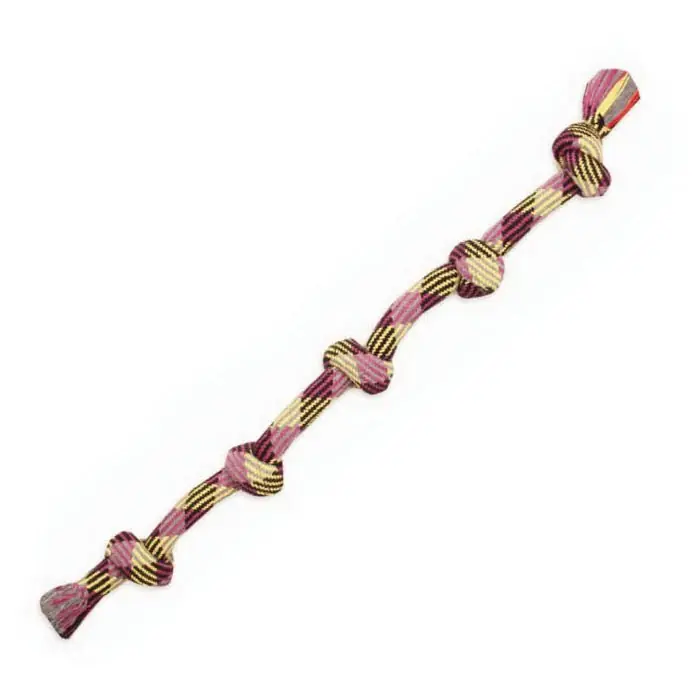 Mammoth Flossy Chews Extra 25040F Dog Toy, Extra Large, Rope and Tug Toy, Five-Knot, Cotton, Assorted