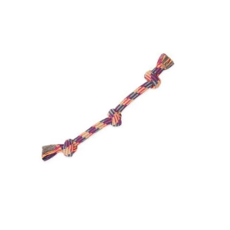 Mammoth Flossy Chews Extra Series 25010F Dog Toy, S, Tug, Toss, Floss Toy, 3 Knot Tug, Cotton/Poly