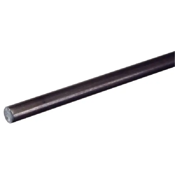 Steelworks 11593 Round Rod, 1/4 in Dia, 3 ft L, Steel, Plain