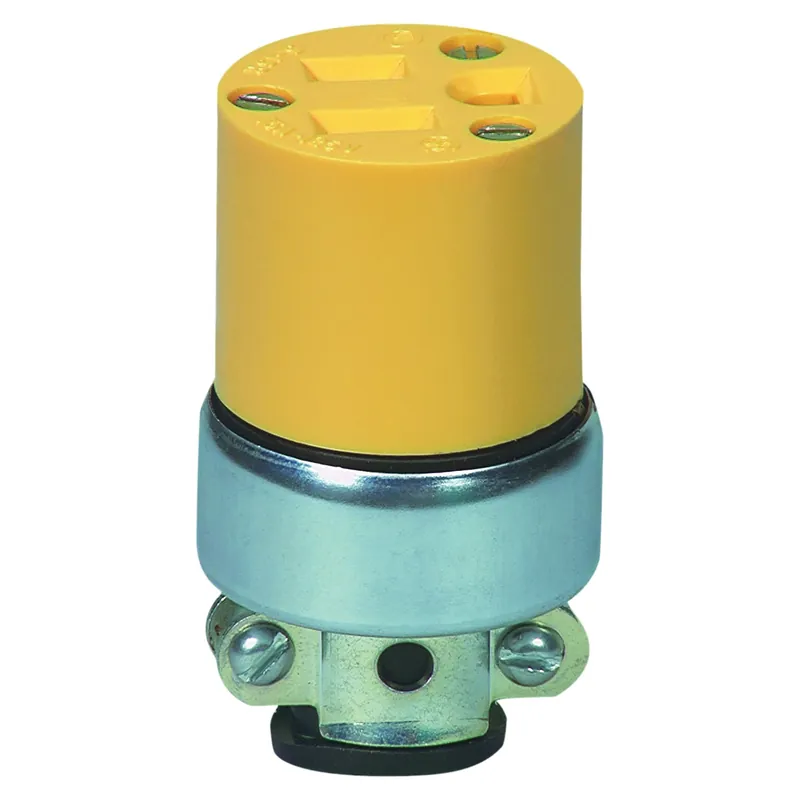 Eaton Wiring Devices WD2887 Electrical Connector, 2-Pole, 15 A, 125 V, NEMA 5-15, Yellow