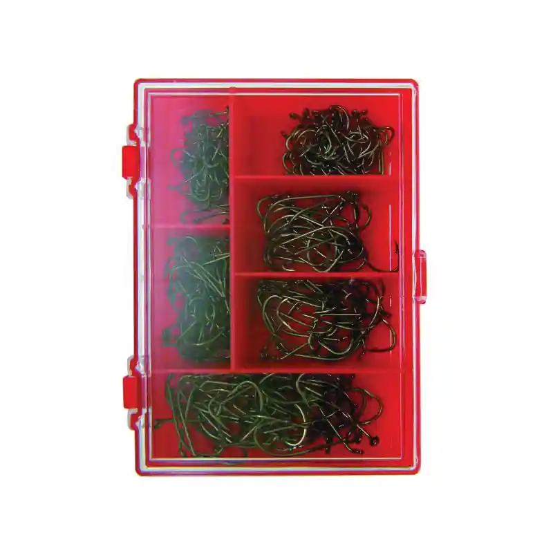 EAGLE CLAW BAITHASST1 Bait Holder Hook Assortment, Bronze