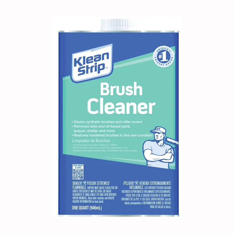 Klean Strip QBC12 Brush Cleaner, Liquid, 1 qt, Can