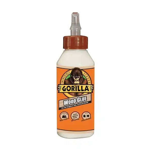 Gorilla 6200002 Wood Glue, Light Tan, 8 oz Bottle