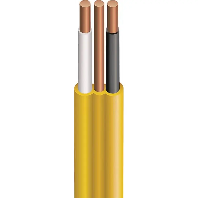 Romex 12/2NM-WGX50 Building Wire, 12 AWG Wire, 2-Conductor, 50 ft L, Copper Conductor, PVC Insulation, Nylon Sheath