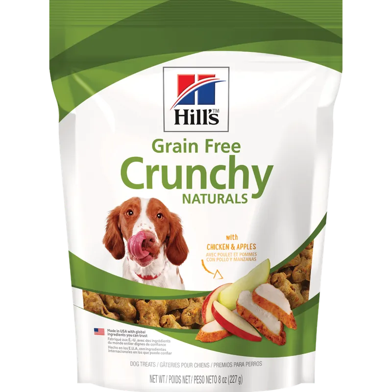 Hill‘s Grain Free Crunchy Naturals with Chicken & Apples Dog Treats 8oz