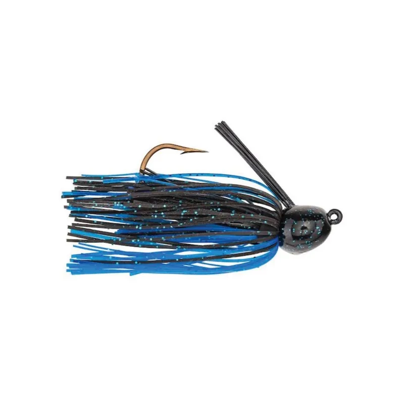 Strike King BITSY BUG BBJ14-2 Mini Jig, Fiber/Silicone, Black Blue Bait