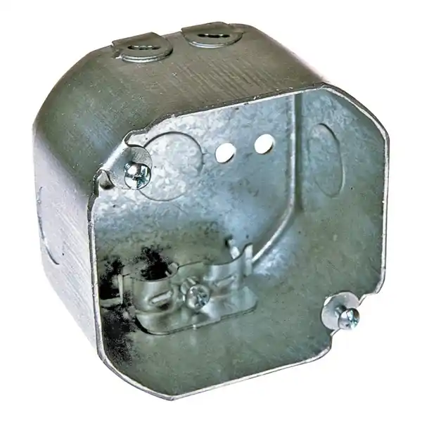 RACO 175 Octagon Box, 4 in OAW, 2-1/8 in OAD, 4 in OAH, 3-Knockout, Steel Housing Material, Gray