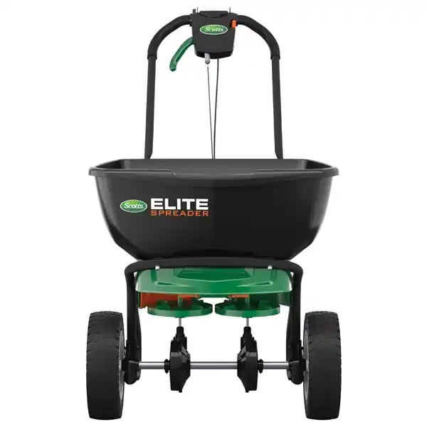 Scotts Elite 72 in. W Broadcast Push Spreader For Fertilizer/Ice Melt/Seed 30 lb. Capacity