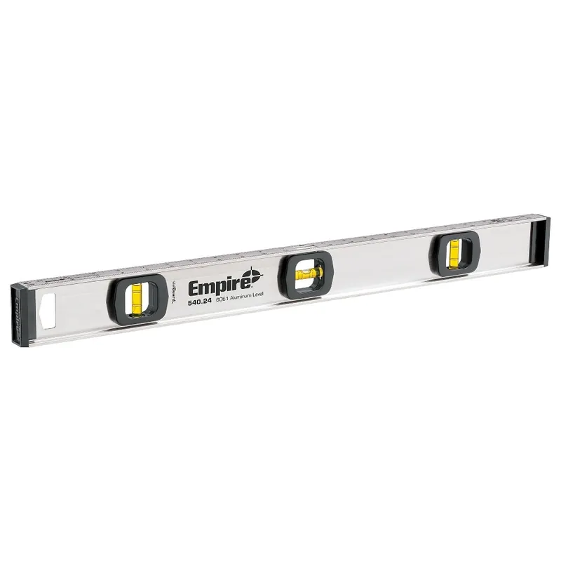Empire 540-48 I-Beam Level, 48 in L, 3 -Vial, Non-Magnetic, Aluminum, Silver