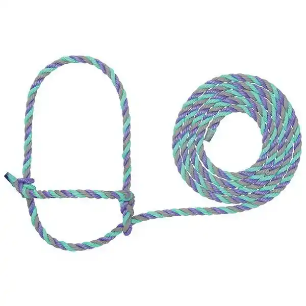 WEAVER LEATHER 35-7900-H39 Cattle Rope Halter, Gray/Lavender/Mint