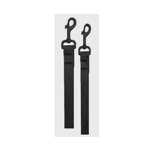 Smart Smart Leash 2167BK48 Dog Leash, 48 in L, 3/4 in W, Biothane Line, Black, Fastening Method Clip