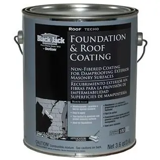 Black Jack 6025-9-34 Roof and Foundation Coating, Black, 3.6 qt Pail, Liquid